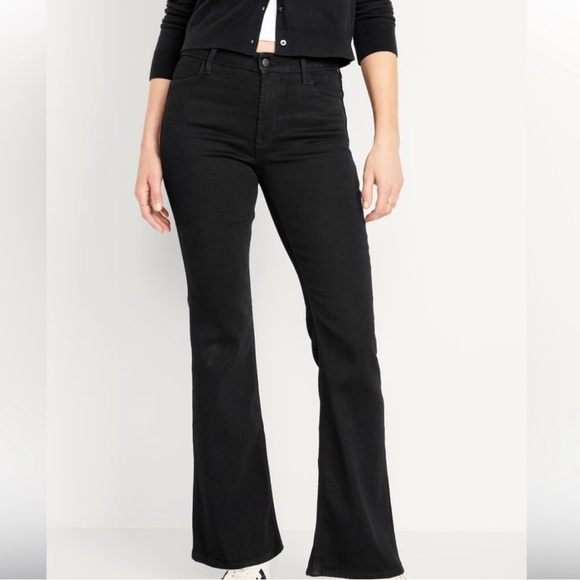 Old Navy Denim - Old Navy black wow flare black jeans size 2